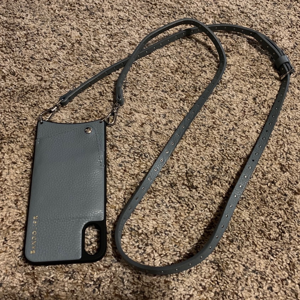 Bandolier Nicole Leather Storm Crossbody iPhone XR